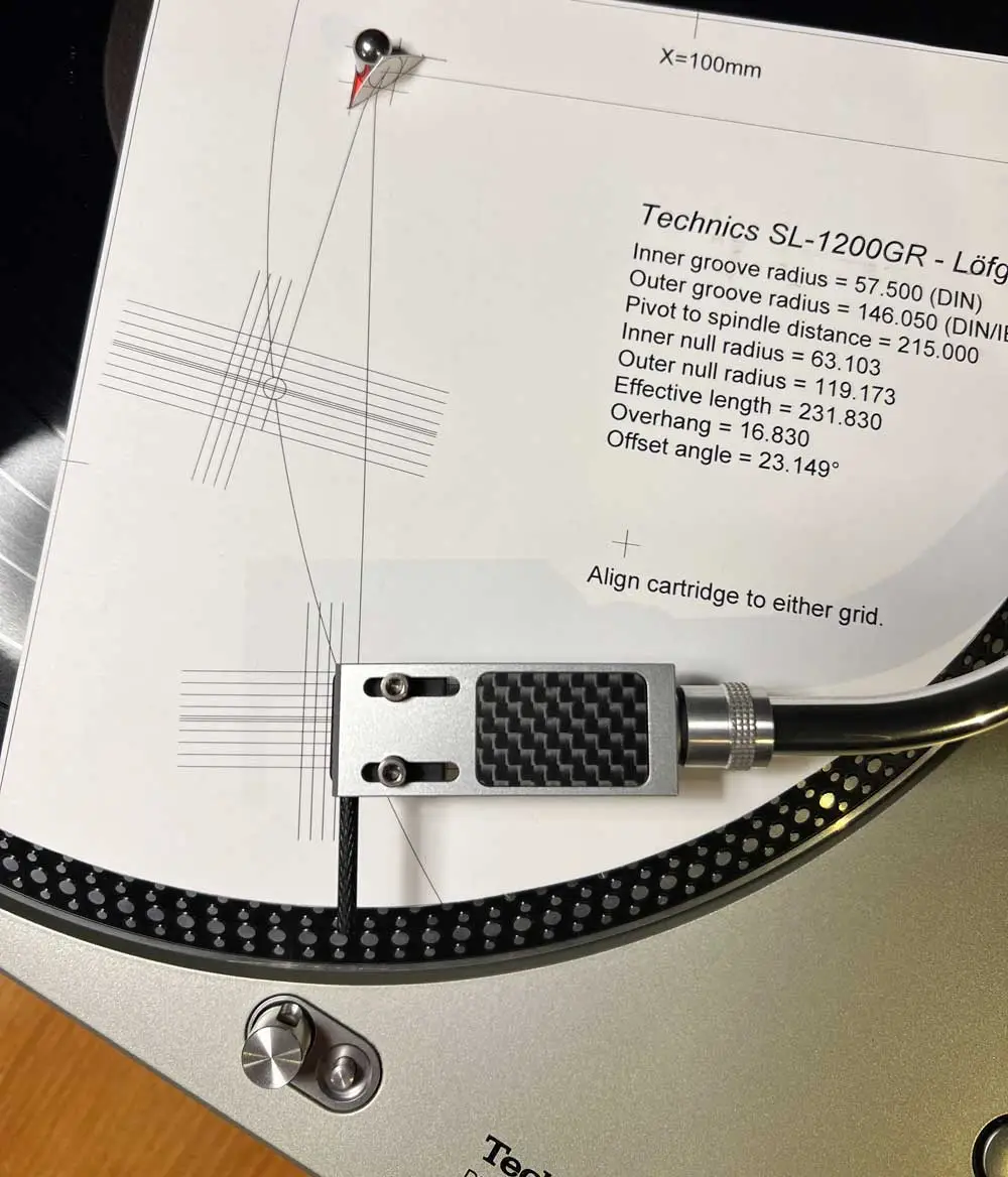 Technics Cartridge Alignment Protractor PDF