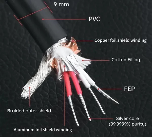 Pure Silver RCA Phono Cable